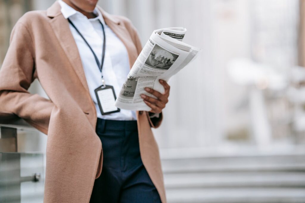 Ilustrasi press release profesional. (Sumber: Pexels)